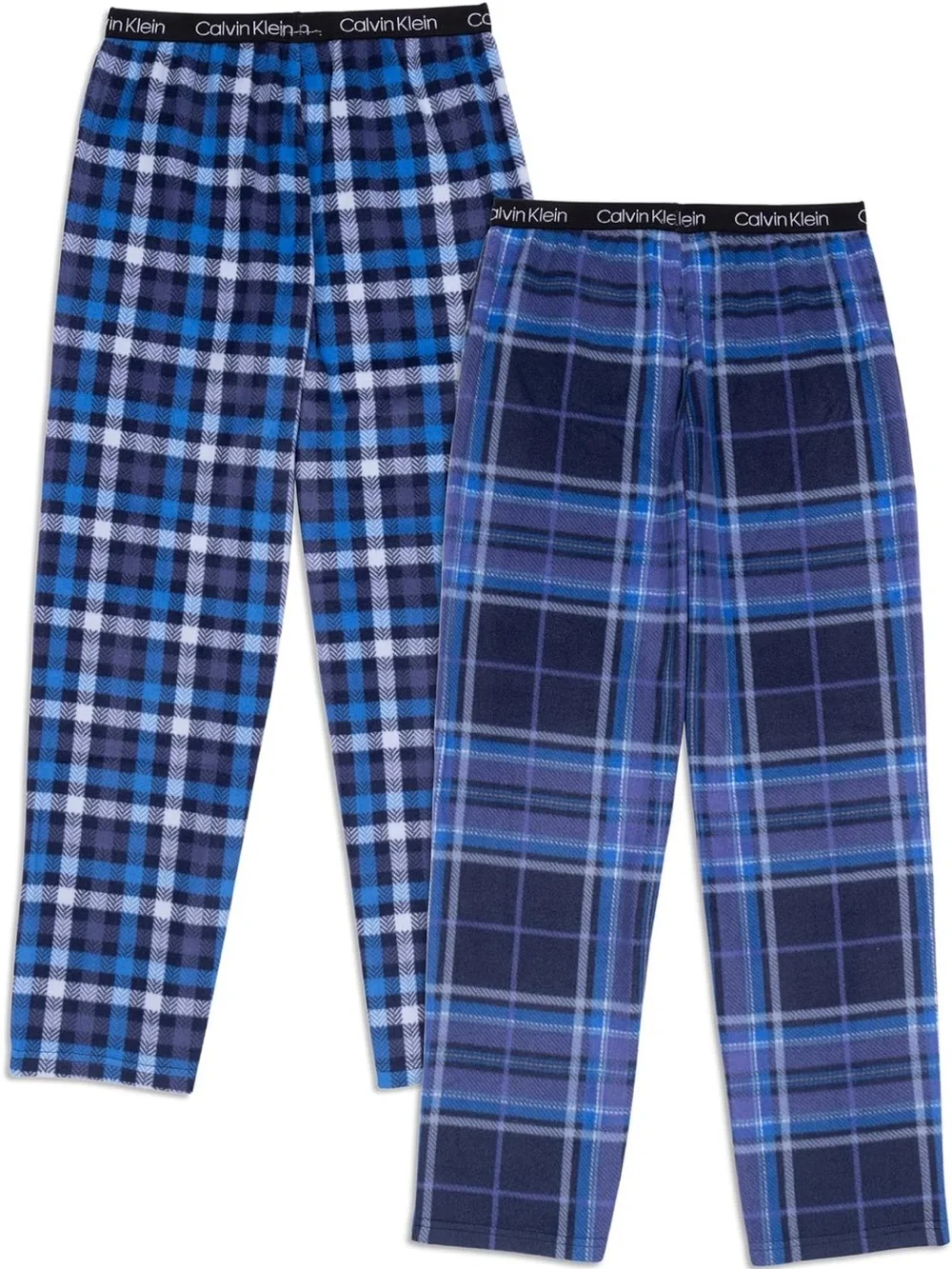 Calvin Klein Kids Blue Plaid Pajama Bottoms - 2 Pack